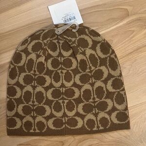 Coach signature beanie